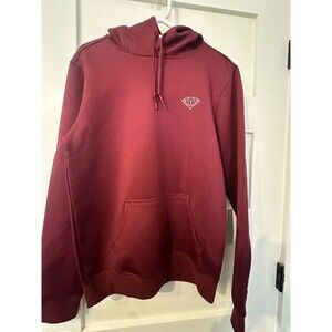 Diamond Supply Co Pullover Hoodie Burgundy Sweatshirt Size Small 100% Cotton